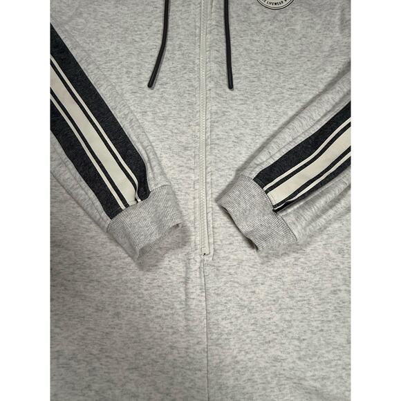 Fabletics Fleece Hooded One Piece Womens MED Gray‎ Pockets Zipper Cozy - Picture 4 of 16
